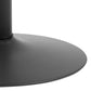 Ibiza Small Round CafÃ© Table with Black Ash Top and Matt Black Base