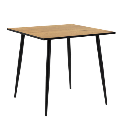 Wilma Small Dining Table in Oak & Black Legs