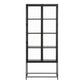 Seaford Tall Black Metal 2 Door Display Cabinet