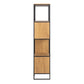 Swindon Bookcase with 2 Doors, 3 Drawers and 2 Shelves in Black