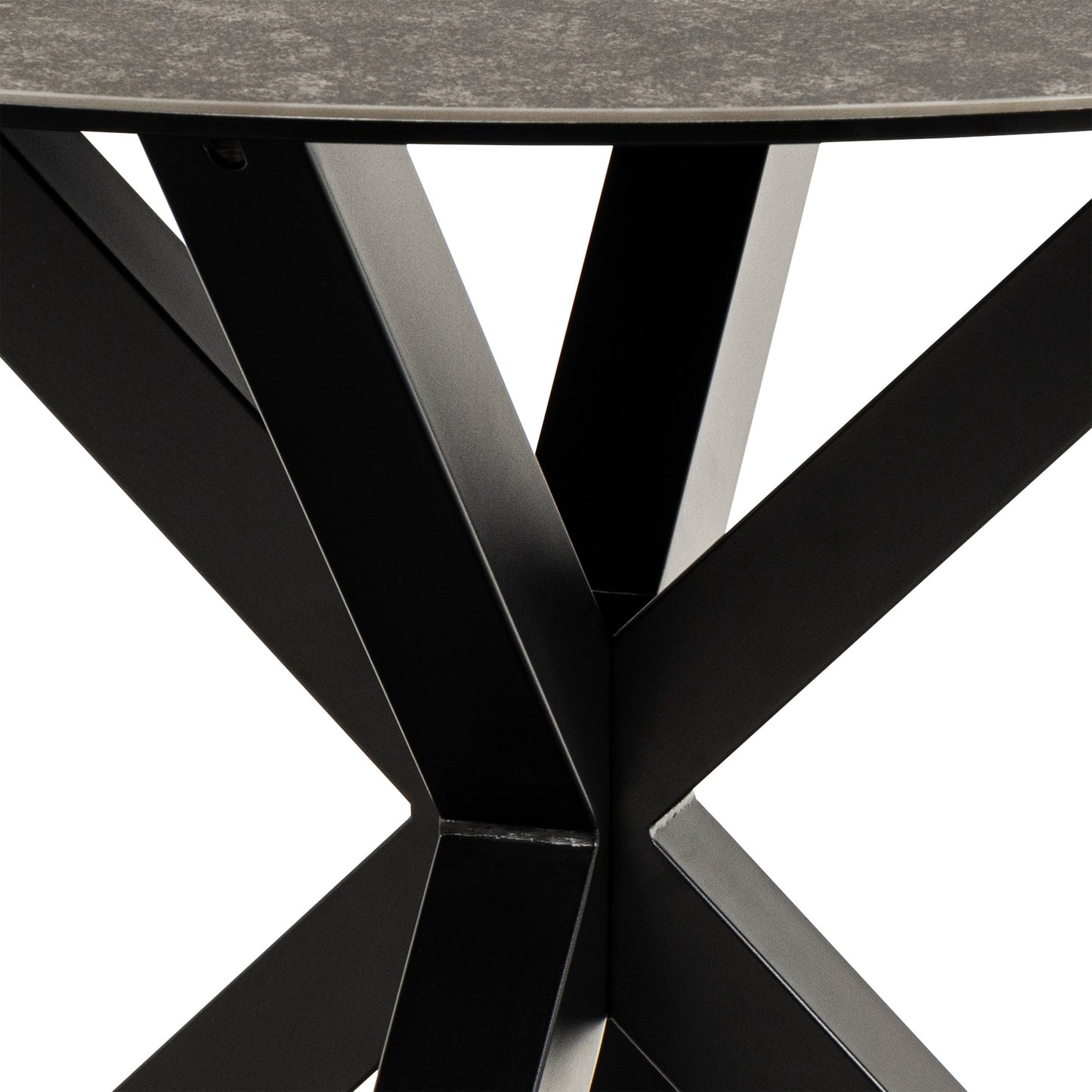 Heaven Round Dining Table with Ceramic Black Top