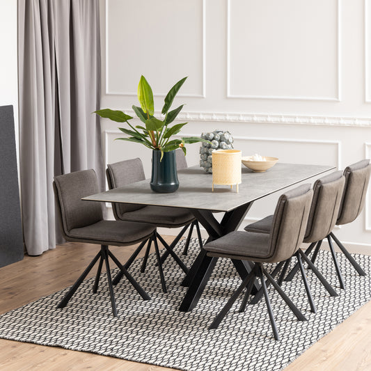 Heaven Dining Table with Ceramic Grey Top