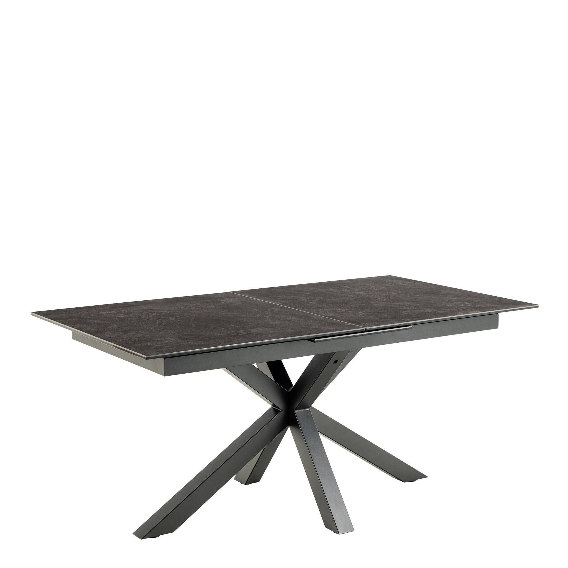 Heaven Extendable Dining Table with Ceramic Black Top 168cm