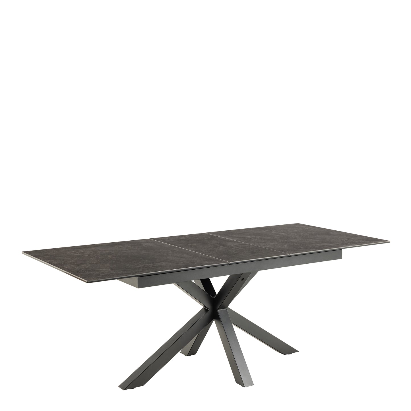 Heaven Extendable Dining Table with Ceramic Black Top 168cm