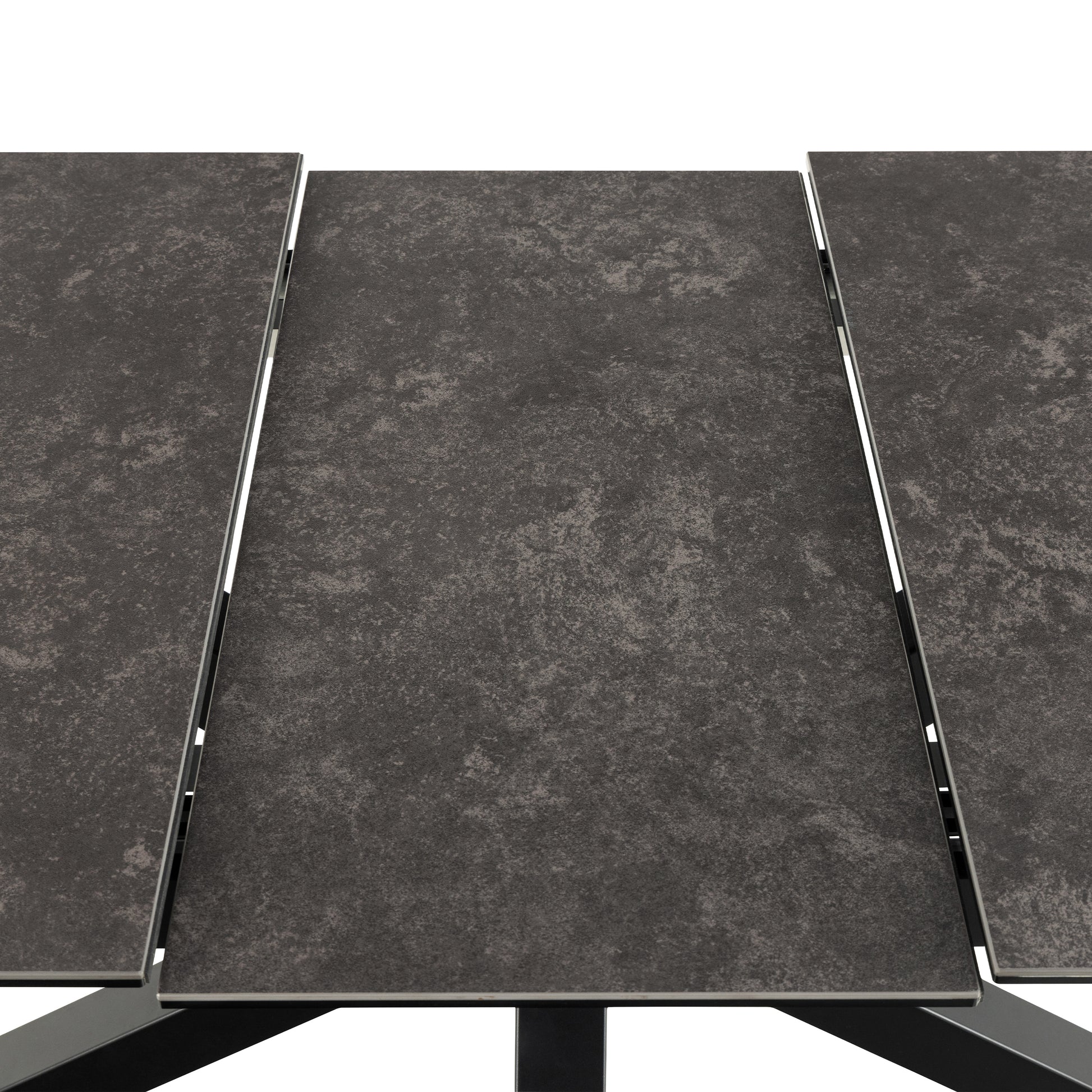 Heaven Extendable Dining Table with Ceramic Black Top 168cm