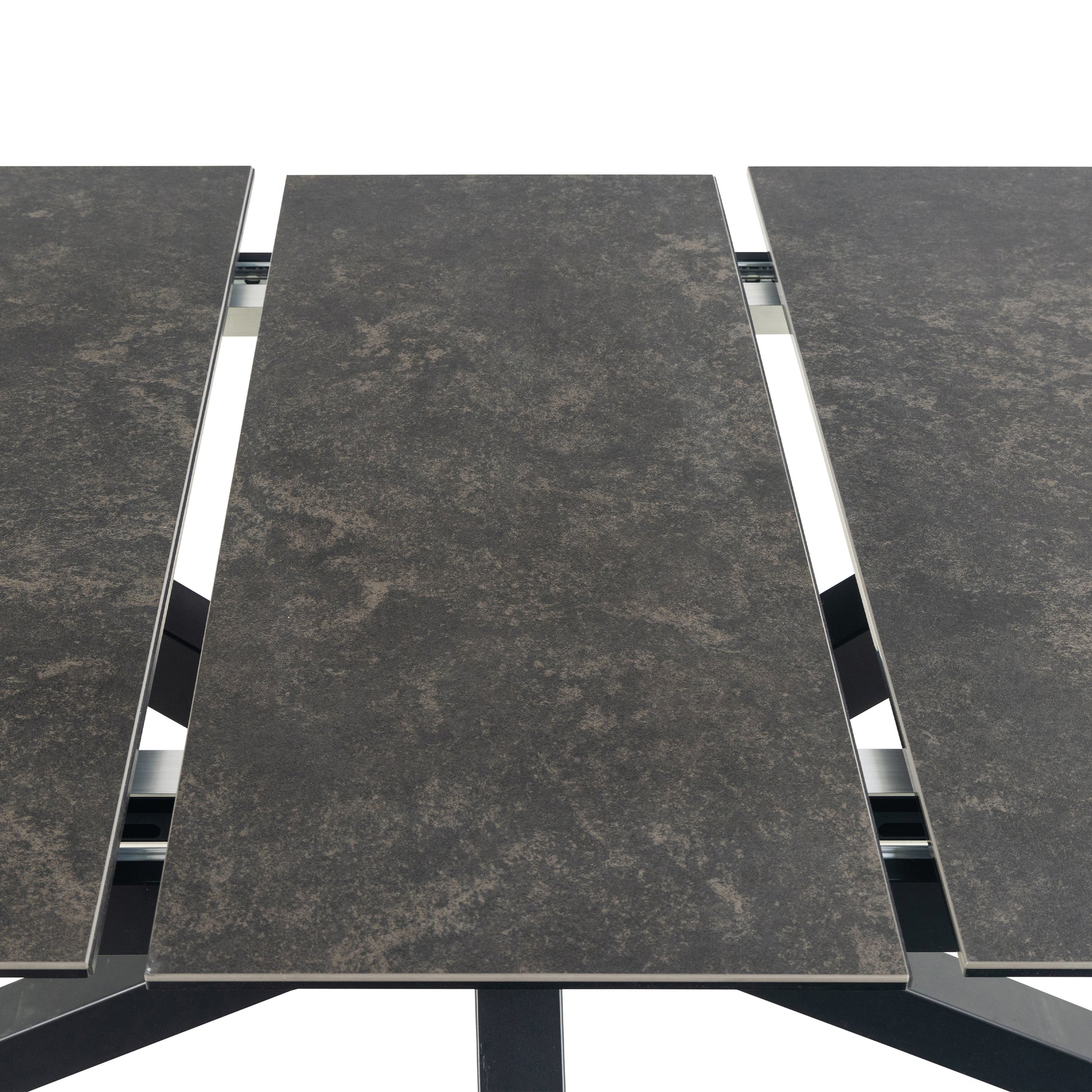 Heaven Extendable Dining Table with Ceramic Black Top 200cm