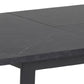 Amble Extending Dining Table with Black Marble Melamine Top & Black Legs 160-220