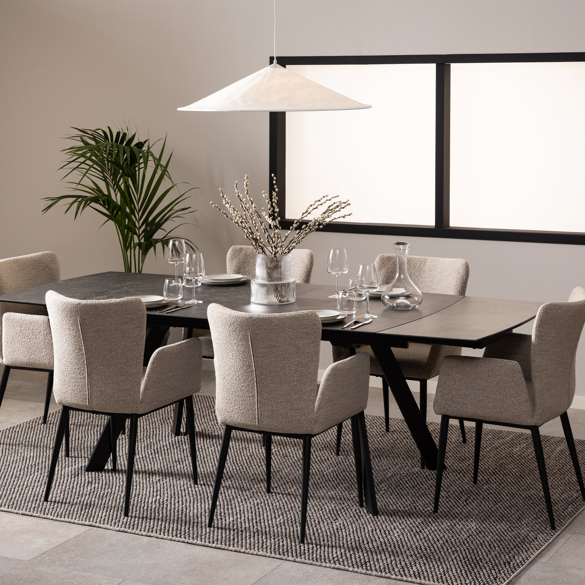 Blackburn Black Ceramic Dining Table