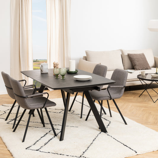 Blackburn Black Ceramic Dining Table