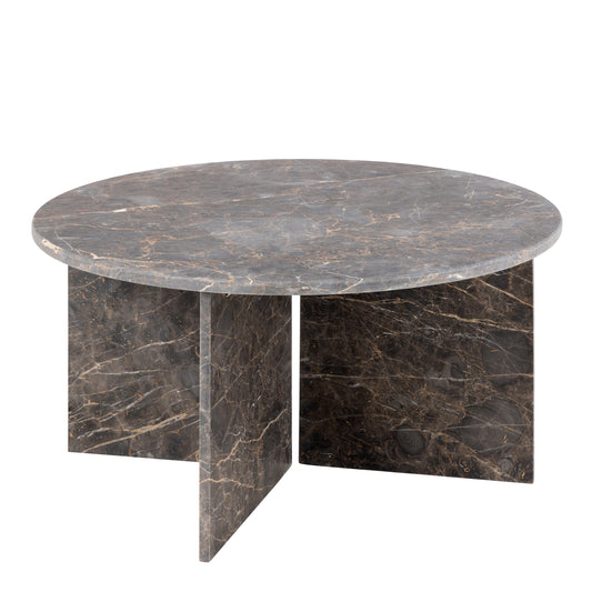 Vega Round Coffee Table in Marron Marble