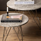 Prunus Round Coffee Table with Grey-Brown Marble Top