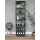 Industrial Brass 4 Shelf & 1 Door Display Cabinet