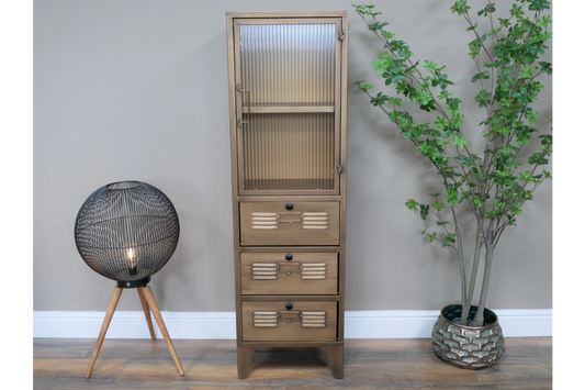 Gold Filing Style Storage Cabinet