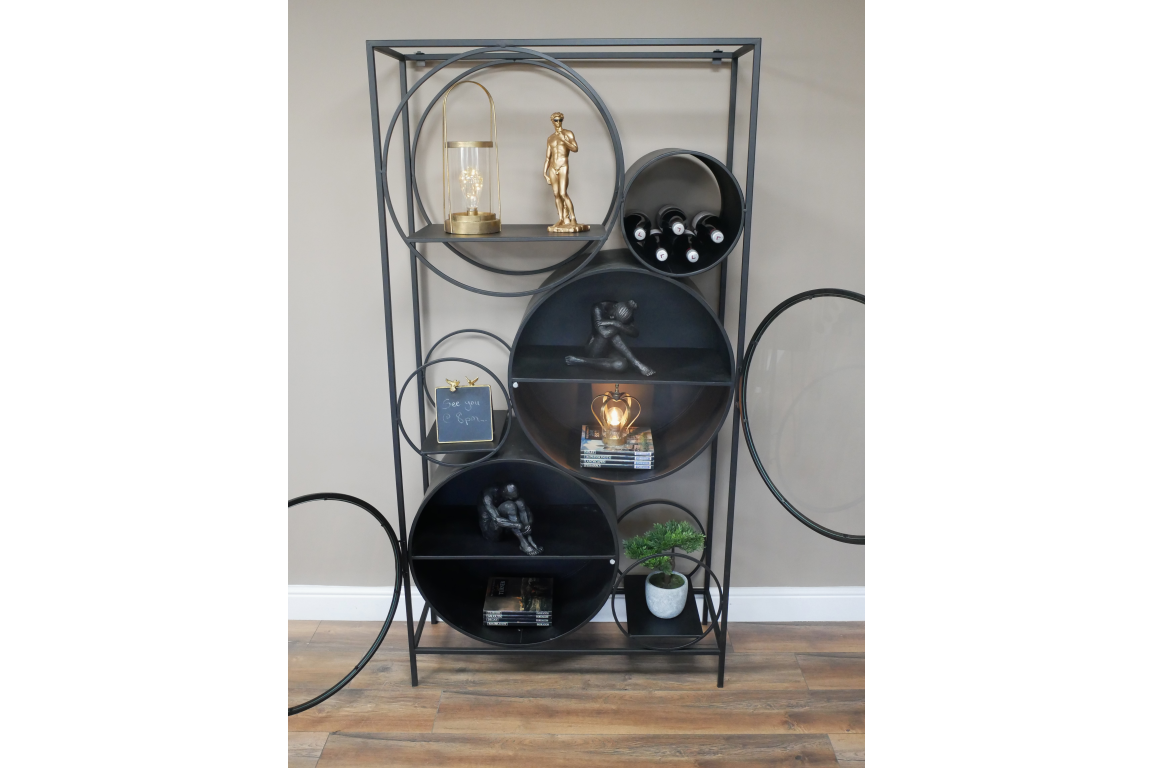 Black Iron Retro Display Cabinet