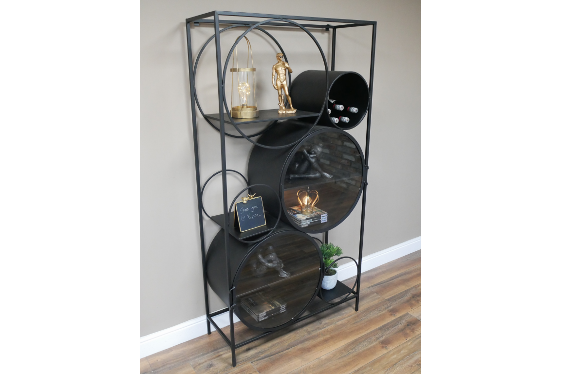 Black Iron Retro Display Cabinet