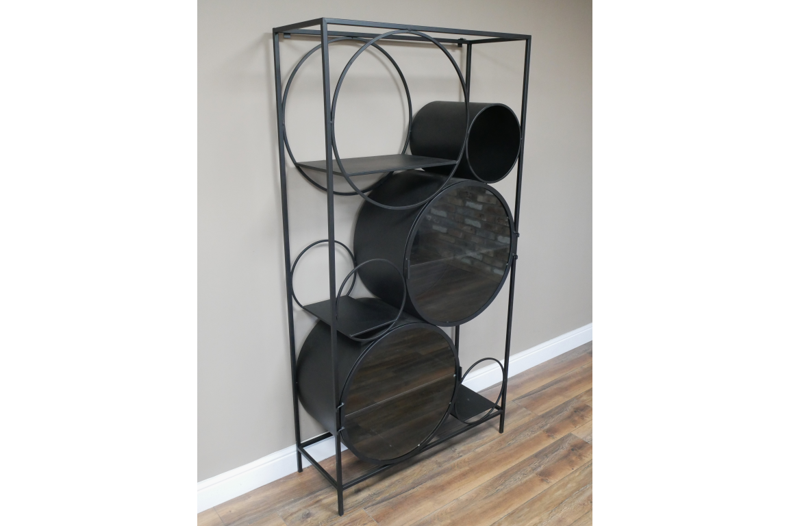 Black Iron Retro Display Cabinet