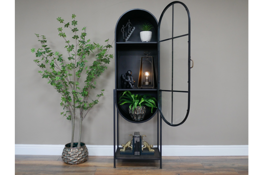 Arched Metal Display Cabinet