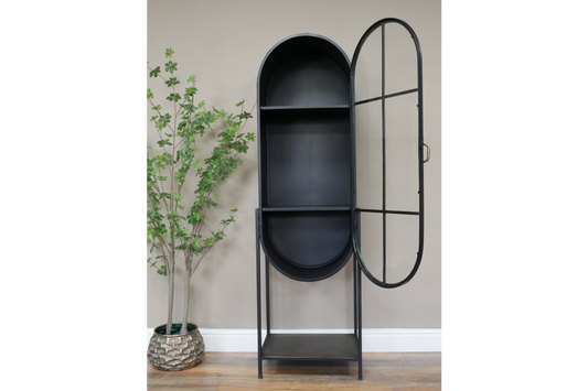 Arched Metal Display Cabinet