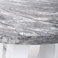 Neptune Round Marble Effect Grey/White Dining Table