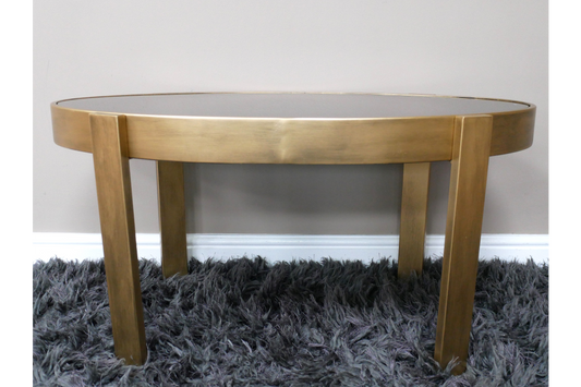 Black Glass & Gold Coffee/Side Table