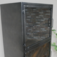 Grey Metal 3 Door & 2 Drawer Display Cabinet