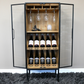 Black Metal & Wooden Industrial Wine Cabinet