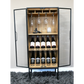 Black Metal & Wooden Industrial Wine Cabinet