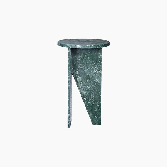 Vale Solid Marble End Table, Emerald Green