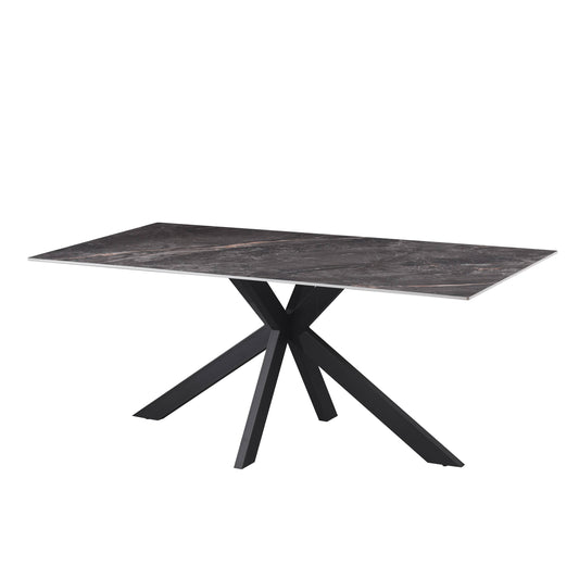 Tokyo Large 1.8m Ceramic Grey Dining Table