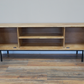 Retro Mango Wood Tv Cabinet with 2 Doors & Shelves