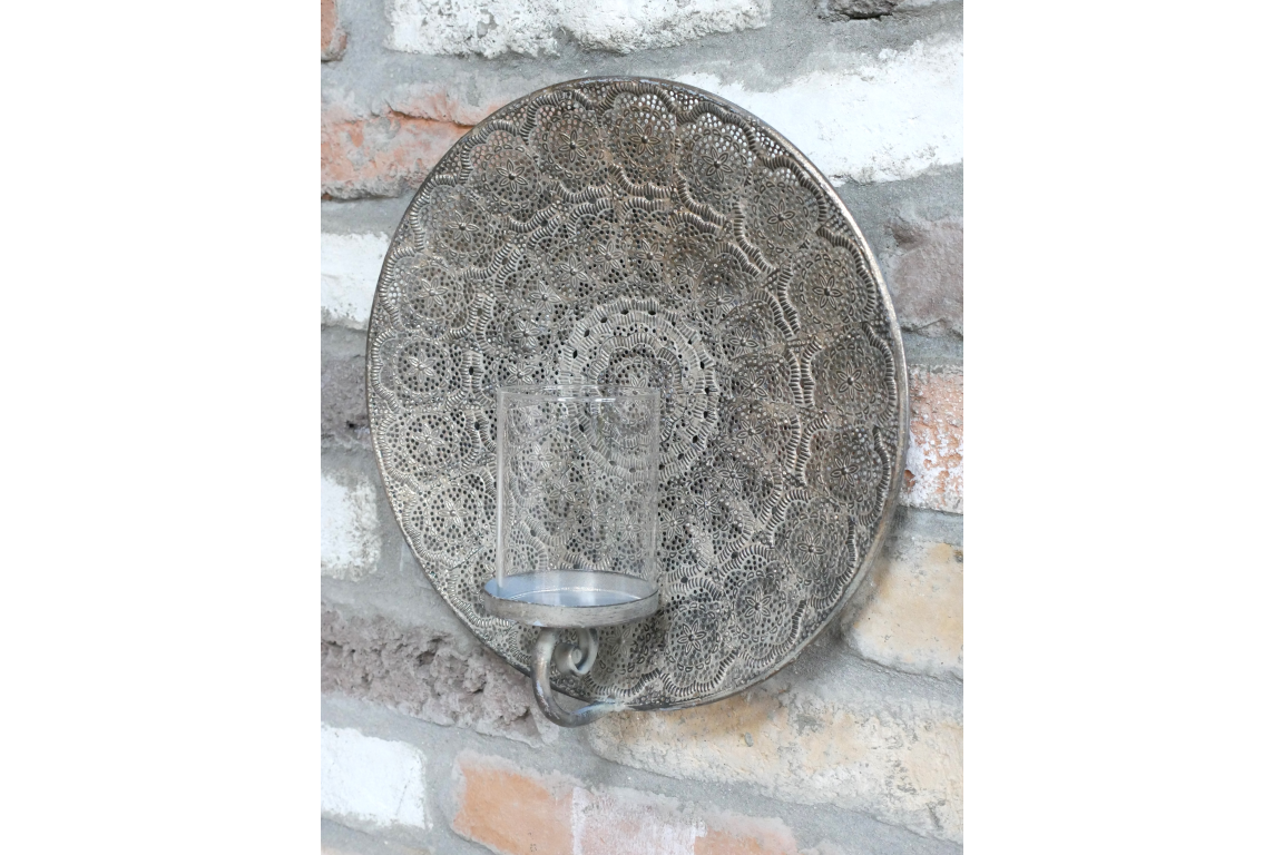 Antique Brass Wall Candle Holder