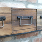 Industrial Metal and Wood Wall Unit