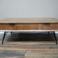 Retro Fir wood Coffee Table with Drawers