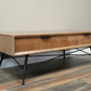 Retro Fir wood Coffee Table with Drawers