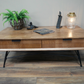 Retro Fir wood Coffee Table with Drawers