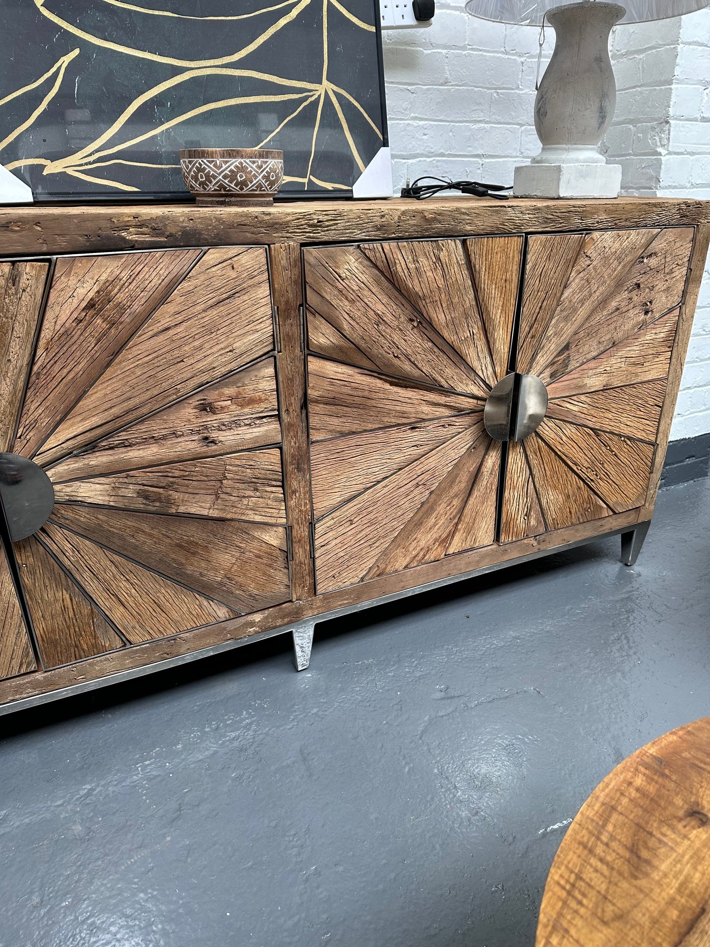 Mode Rustic Reclaimed Wood Four Door Sideboard