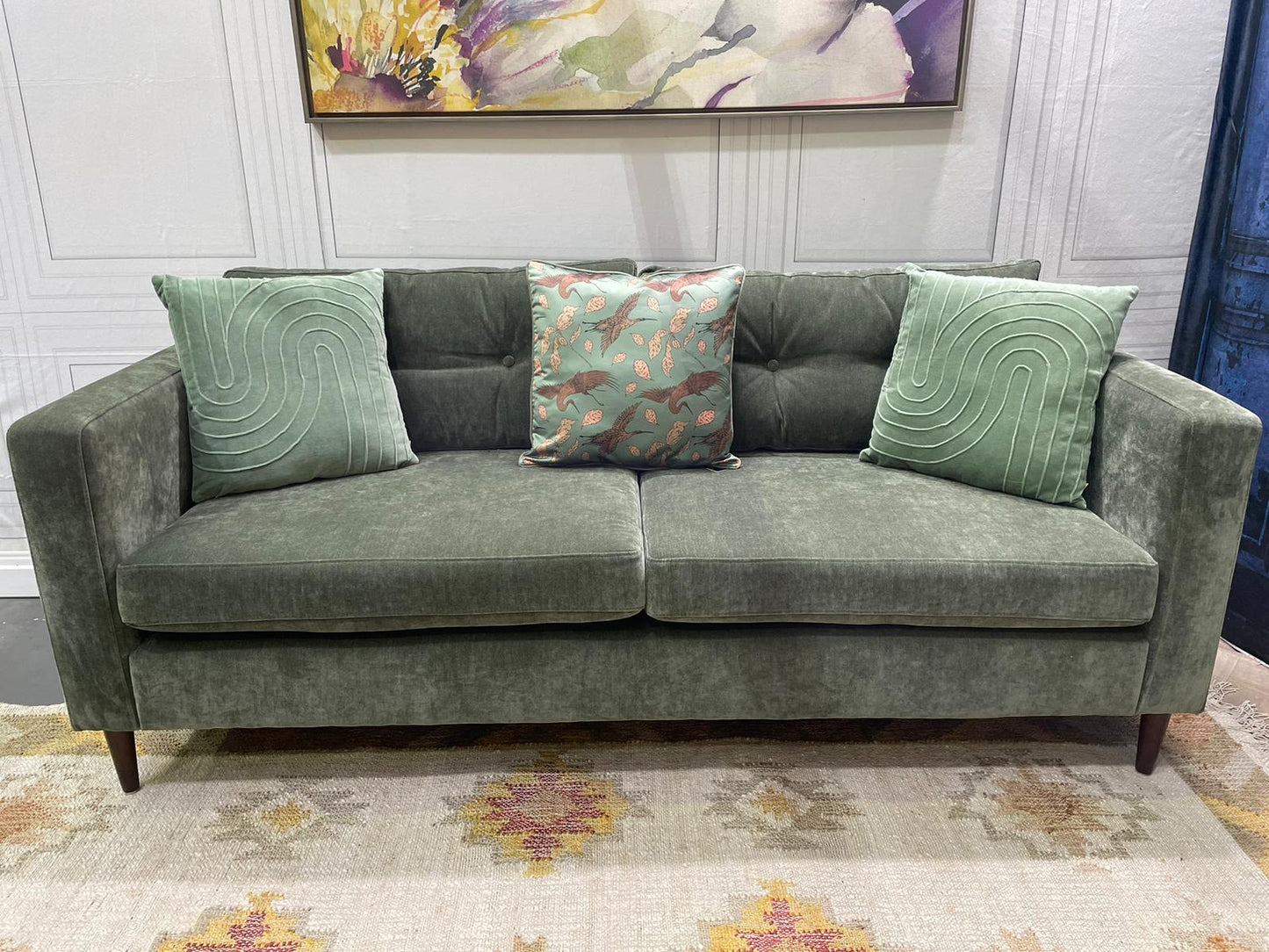 Hampstead 3 Seater Sofa in Forest Green By Perfected