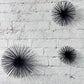 MIRANO SET OF 3 BLACK FINISH STARBURST WALL DECOR