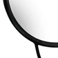 Yard Abstract Double Round Circular Wall Mirror Black