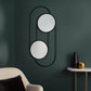 Yard Abstract Double Round Circular Wall Mirror Black