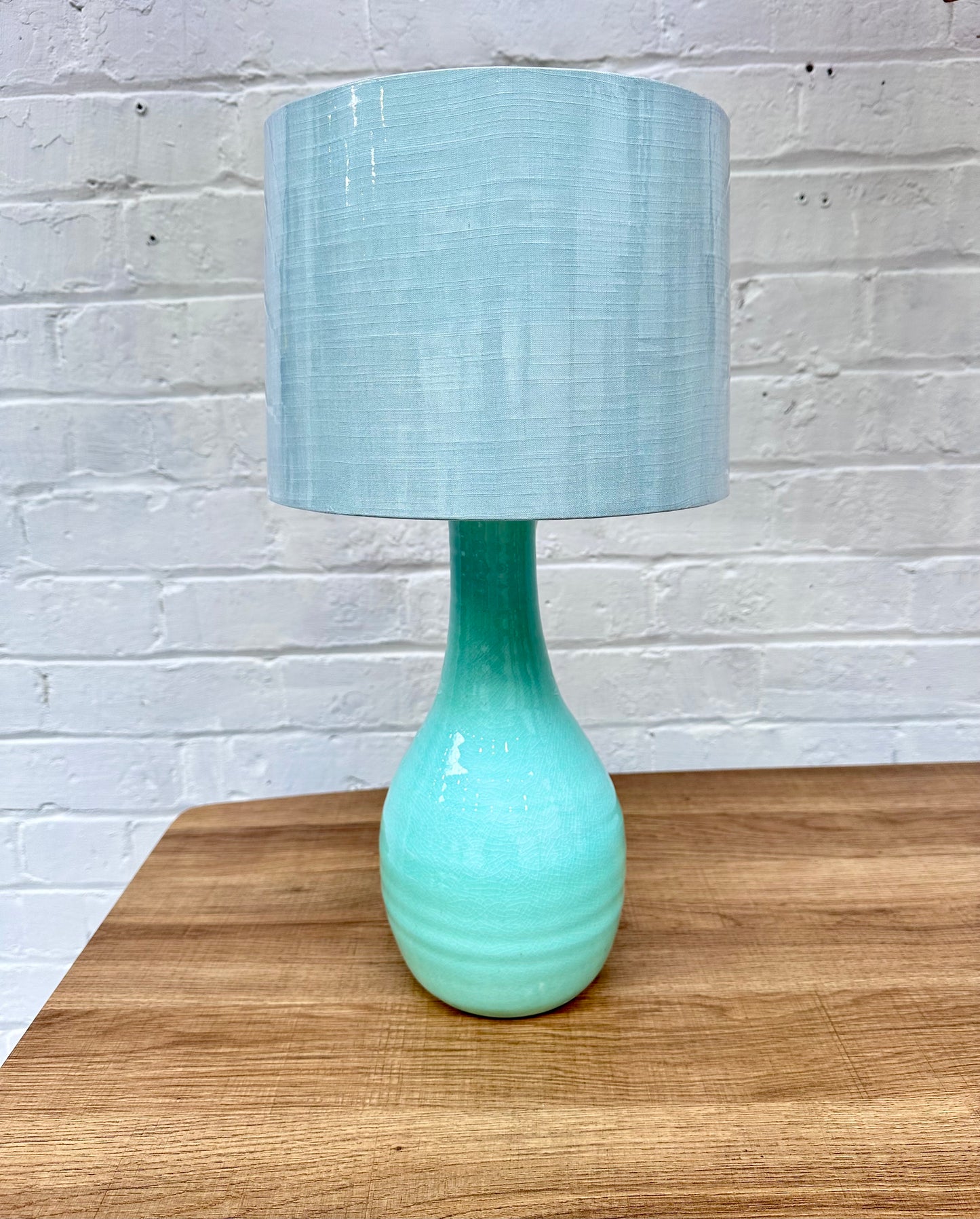 Small Teardrop Lamp- Light Aqua