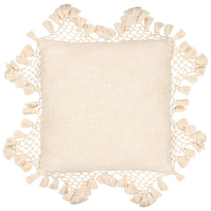 Yard Anko Macrame Tassel Trim Cushion Oatmeal