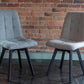 Allegro Chairs in Cologne Dove with Black Leg, Set of Two