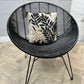 Cox & Cox Flat Rattan Occasional Chair - Black