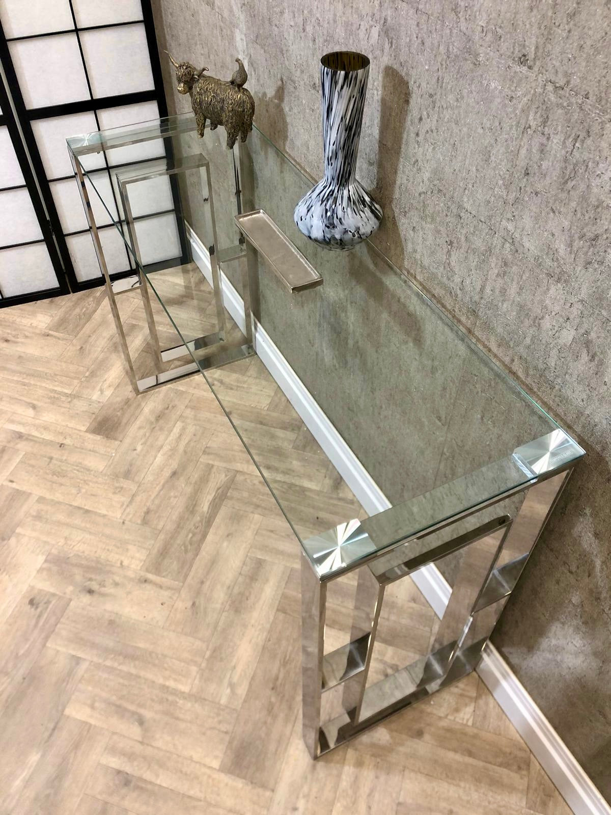 Native Home and Lifestyle Milano Silver Plated Console Table