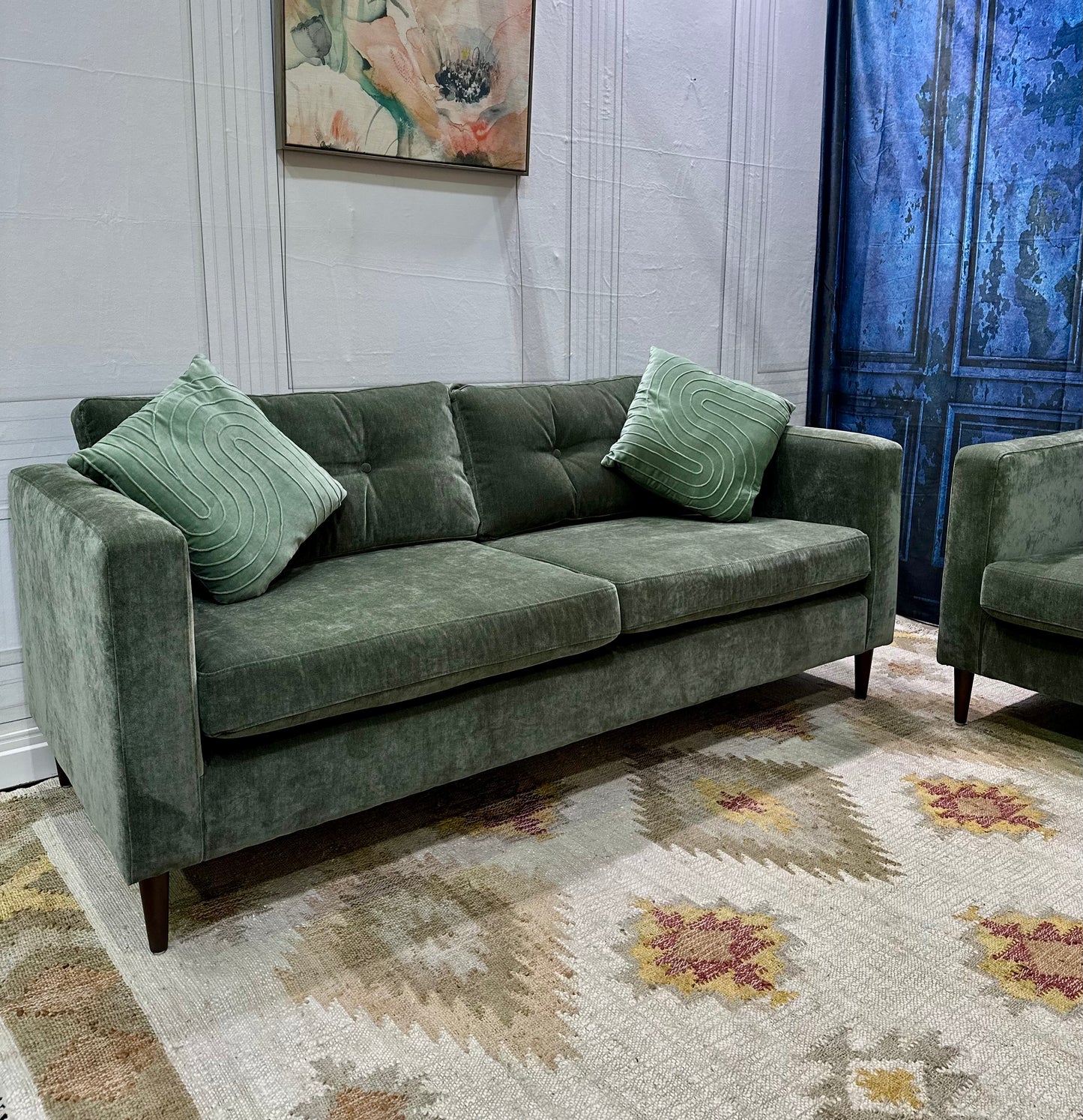 Hampstead 3 Seater Sofa in Forest Green By Perfected