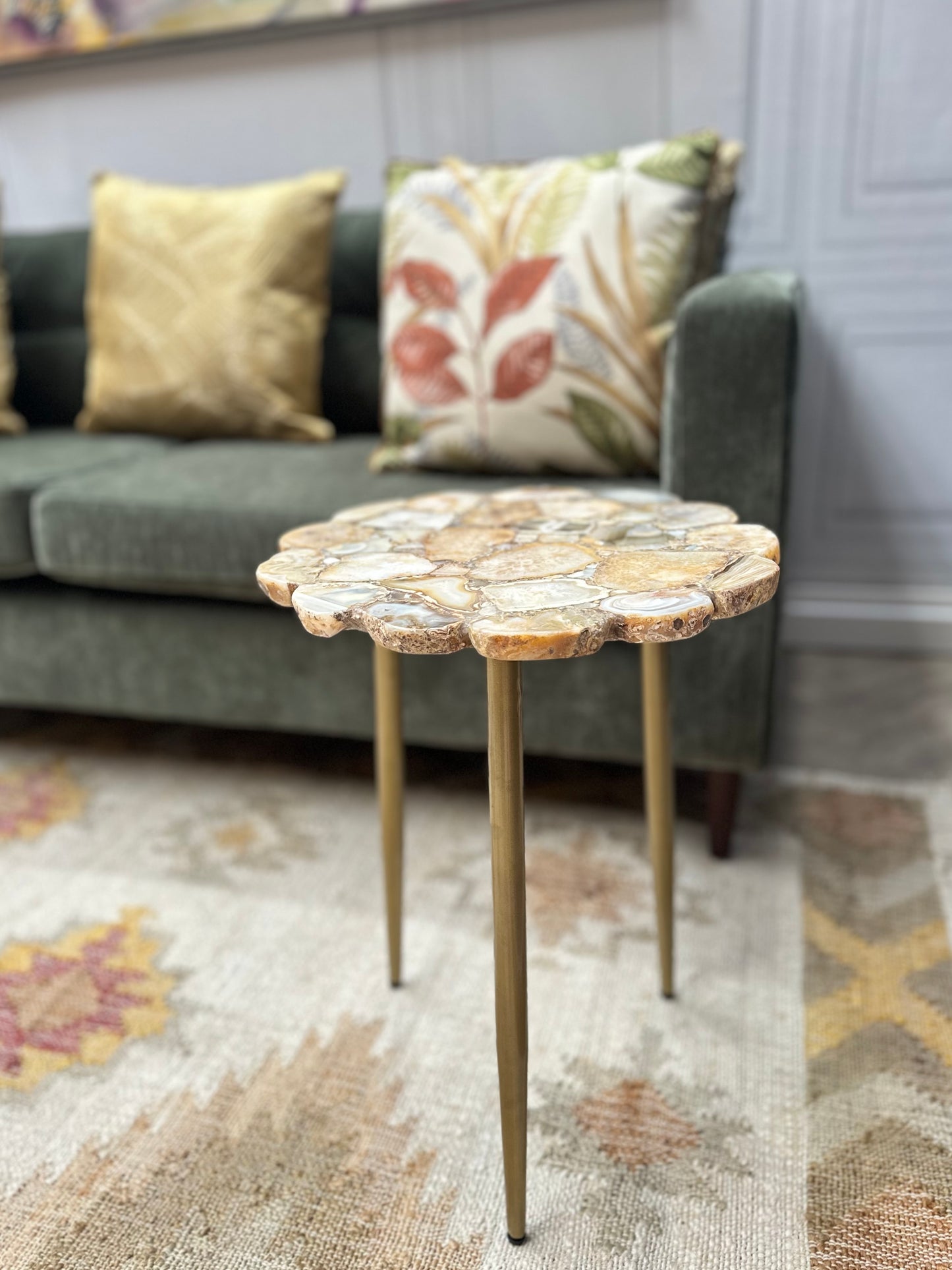 Myra Natural Agate End Table