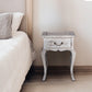 French Shabby Chic White-wash Wooden Side Table