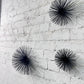 MIRANO SET OF 3 BLACK FINISH STARBURST WALL DECOR