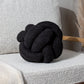 Furn Boucle Knot Fleece Cushion Black